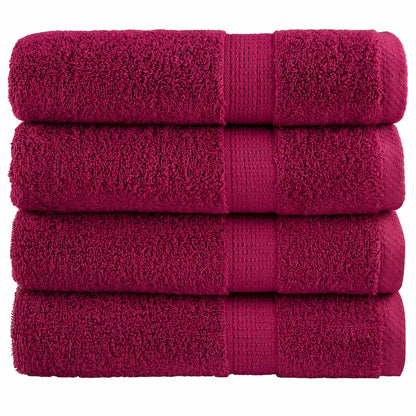Premium Shower Towels "SOLUND" 4 pcs Bordeaux 70x140 cm 600 gsm