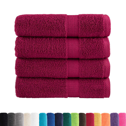 Premium Shower Towels "SOLUND" 4 pcs Bordeaux 70x140 cm 600 gsm