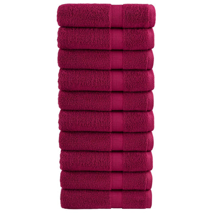 Premium Shower Towels "SOLUND" 10 pcs Bordeaux 70x140 cm 600 gsm