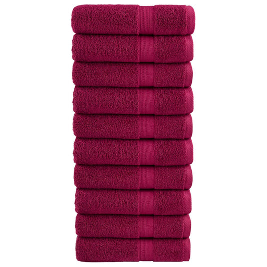Premium Shower Towels "SOLUND" 10 pcs Bordeaux 70x140 cm 600 gsm