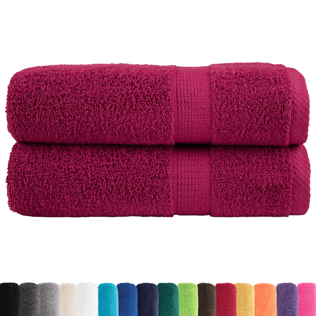 Premium Bath Towels "SOLUND" 2 pcs Bordeaux 100x150 cm 600 gsm