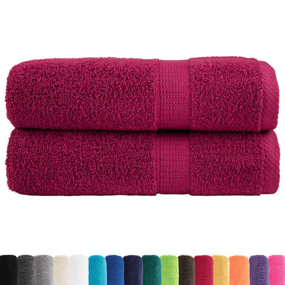 Premium Bath Towels "SOLUND" 2 pcs Bordeaux 100x150 cm 600 gsm