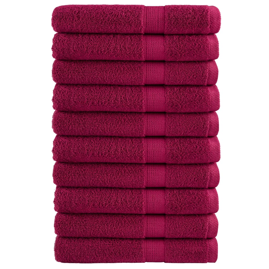 Premium Sauna Towels "SOLUND" 10 pcs Bordeaux 80x200 cm 600 gsm