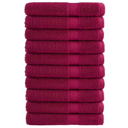 Premium Sauna Towels "SOLUND" 10 pcs Bordeaux 80x200 cm 600 gsm