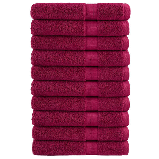 Premium Sauna Towels "SOLUND" 10 pcs Bordeaux 80x200 cm 600 gsm