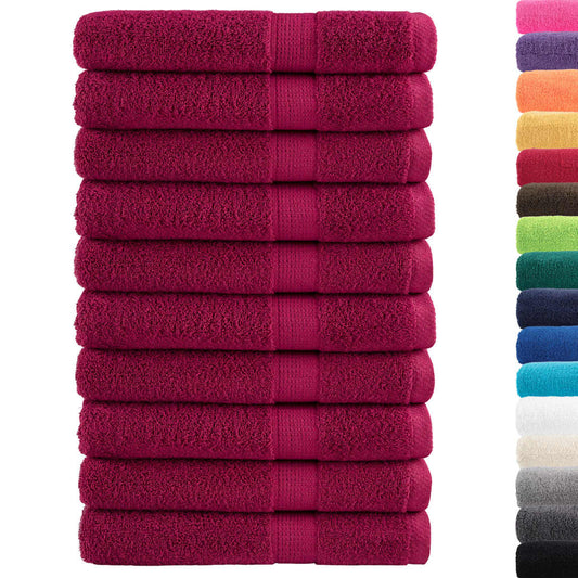 Premium Sauna Towels "SOLUND" 10 pcs Bordeaux 80x200 cm 600 gsm