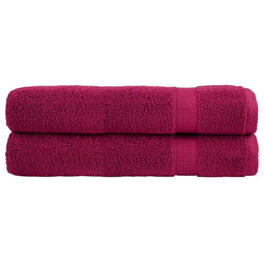 Premium Towels "SOLUND" 2 pcs Bordeaux 100x200 cm 600 gsm