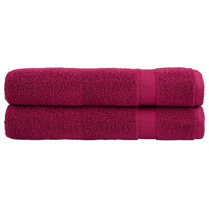 Premium Towels "SOLUND" 2 pcs Bordeaux 100x200 cm 600 gsm