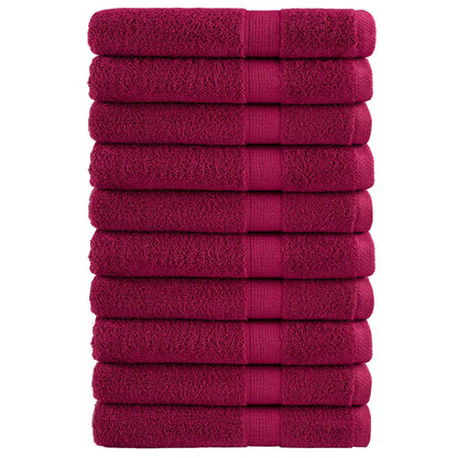 Premium Towels "SOLUND" 10 pcs Bordeaux 100x200 cm 600 gsm