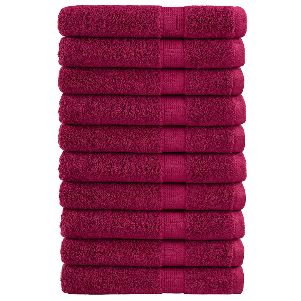 Premium Towels "SOLUND" 10 pcs Bordeaux 100x200 cm 600 gsm