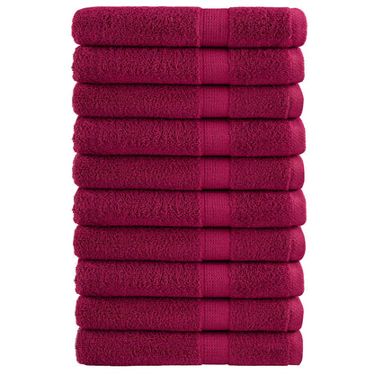 Premium Towels "SOLUND" 10 pcs Bordeaux 100x200 cm 600 gsm
