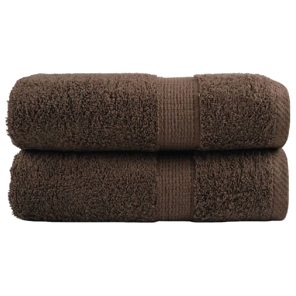 Premium Wash Towels "SOLUND" 2 pcs Brown 30x30 cm 600 gsm