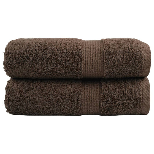 Premium Wash Towels "SOLUND" 2 pcs Brown 30x30 cm 600 gsm
