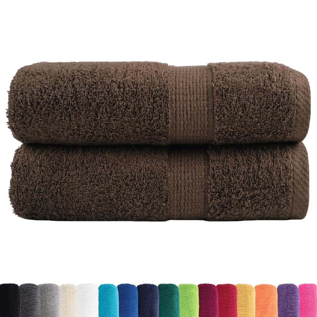 Premium Wash Towels "SOLUND" 2 pcs Brown 30x30 cm 600 gsm