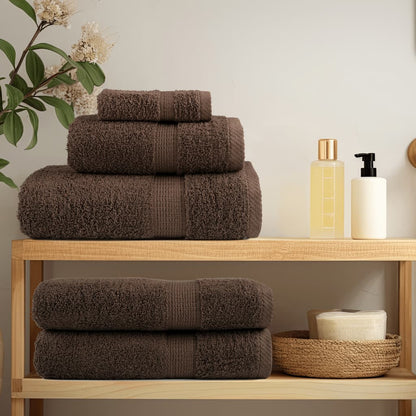 Premium Guest Towels "SOLUND" 2 pcs Brown 30x50 cm 600 gsm