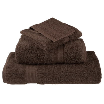 Premium Hand Towels "SOLUND" 4 pcs Brown 50x100 cm 600 gsm