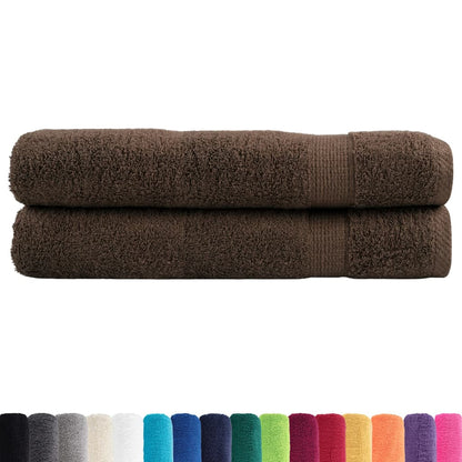 Premium Towels "SOLUND" 2 pcs Brown 100x200 cm 600 gsm