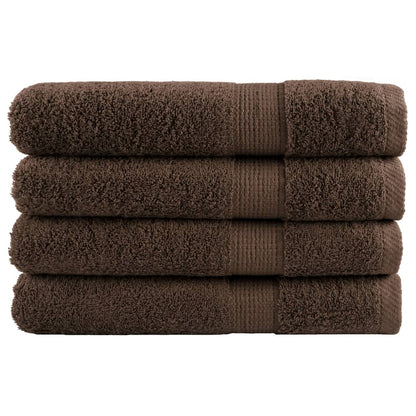 Premium Towels "SOLUND" 4 pcs Brown 100x200 cm 600 gsm