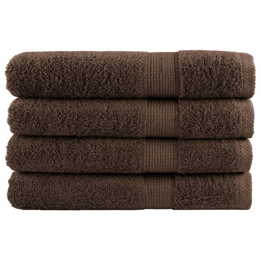 Premium Towels "SOLUND" 4 pcs Brown 100x200 cm 600 gsm