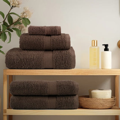 Premium Towels "SOLUND" 4 pcs Brown 100x200 cm 600 gsm