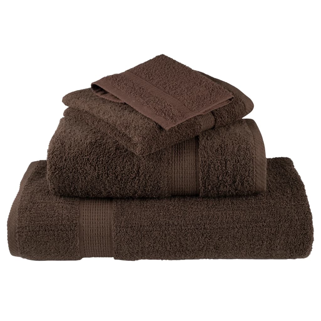 Premium Towels "SOLUND" 4 pcs Brown 100x200 cm 600 gsm