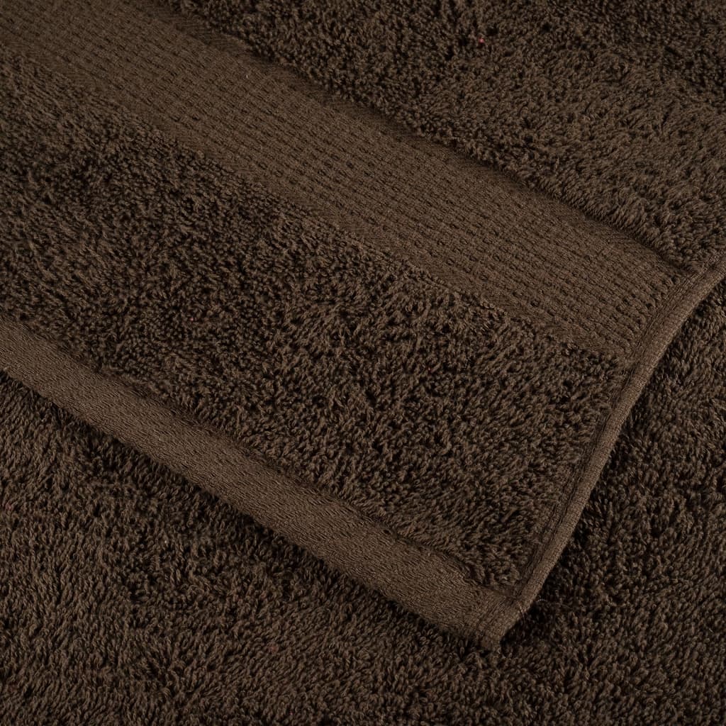Premium Towels "SOLUND" 10 pcs Brown 100x200 cm 600 gsm
