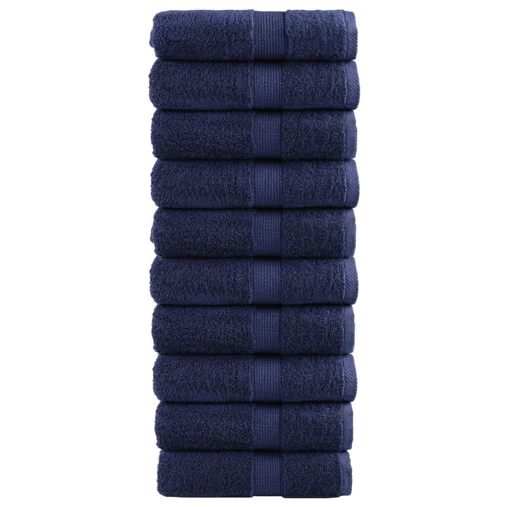 Premium Wash Towels "SOLUND" 10 pcs Navy Blue 30x30 cm 600 gsm