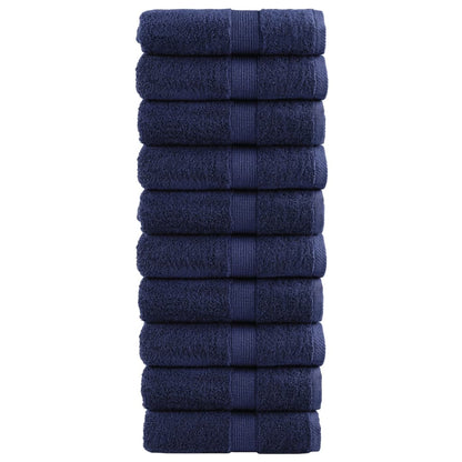 Premium Wash Towels "SOLUND" 10 pcs Navy Blue 30x30 cm 600 gsm