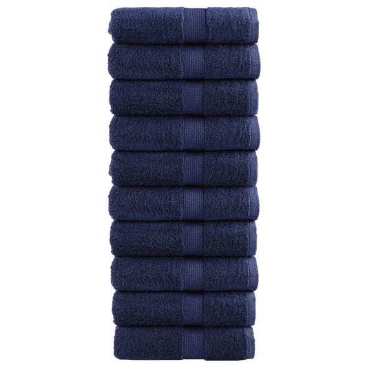 Premium Wash Towels "SOLUND" 10 pcs Navy Blue 30x30 cm 600 gsm