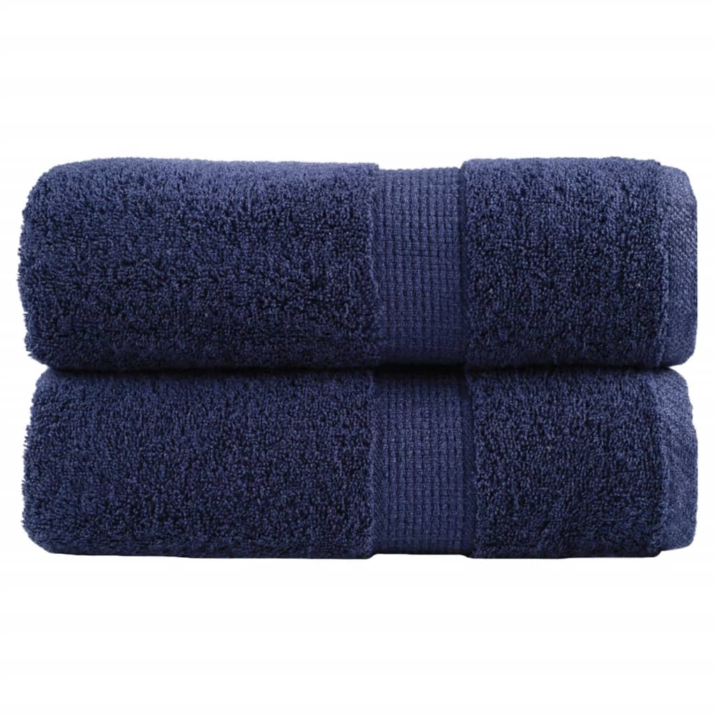 Premium Guest Towels "SOLUND" 2 pcs Navy Blue 30x50 cm 600 gsm