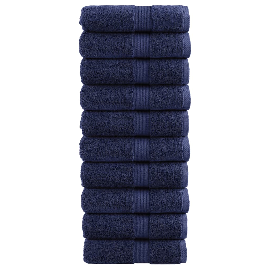 Premium Guest Towels "SOLUND" 10 pcs Navy Blue 30x50 cm 600 gsm