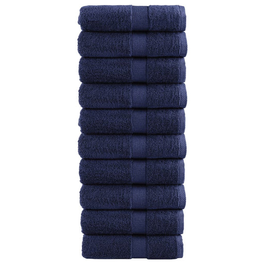 Premium Guest Towels "SOLUND" 10 pcs Navy Blue 30x50 cm 600 gsm