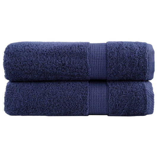Premium Shower Towels "SOLUND" 2 pcs Navy Blue 70x140 cm 600 gsm
