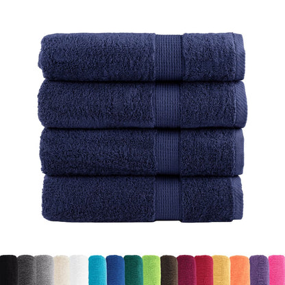 Premium Shower Towels "SOLUND" 4 pcs Navy Blue 70x140 cm 600 gsm