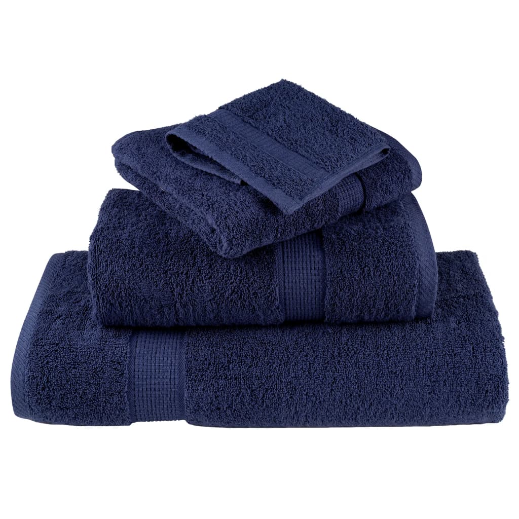 Premium Bath Towels "SOLUND" 4 pcs Navy Blue 100x150 cm 600 gsm