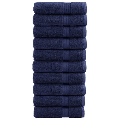 Premium Bath Towels "SOLUND" 10 pcs Navy Blue 100x150 cm 600 gsm