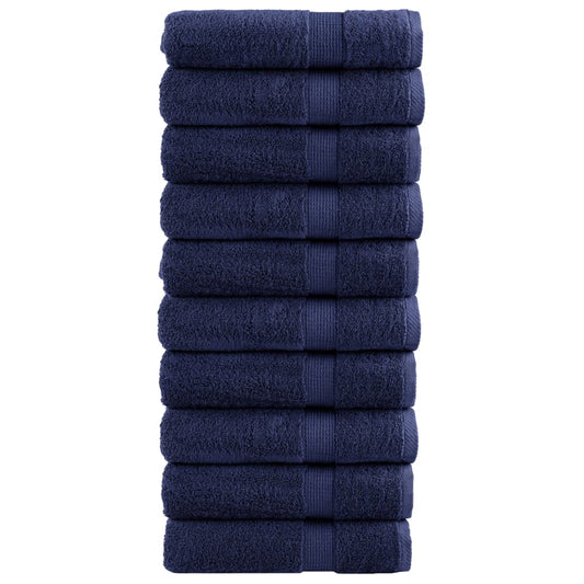 Premium Bath Towels "SOLUND" 10 pcs Navy Blue 100x150 cm 600 gsm