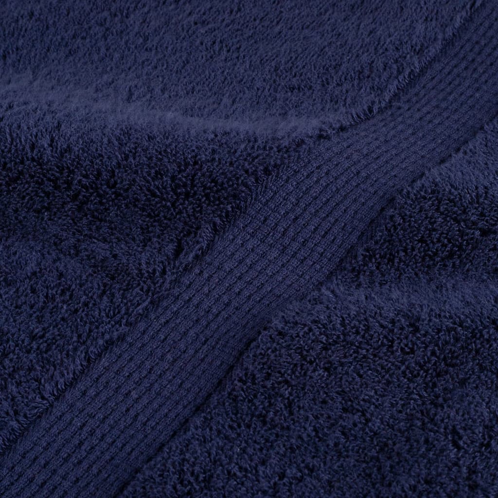 Premium Sauna Towels "SOLUND" 2 pcs Navy Blue 80x200 cm 600 gsm