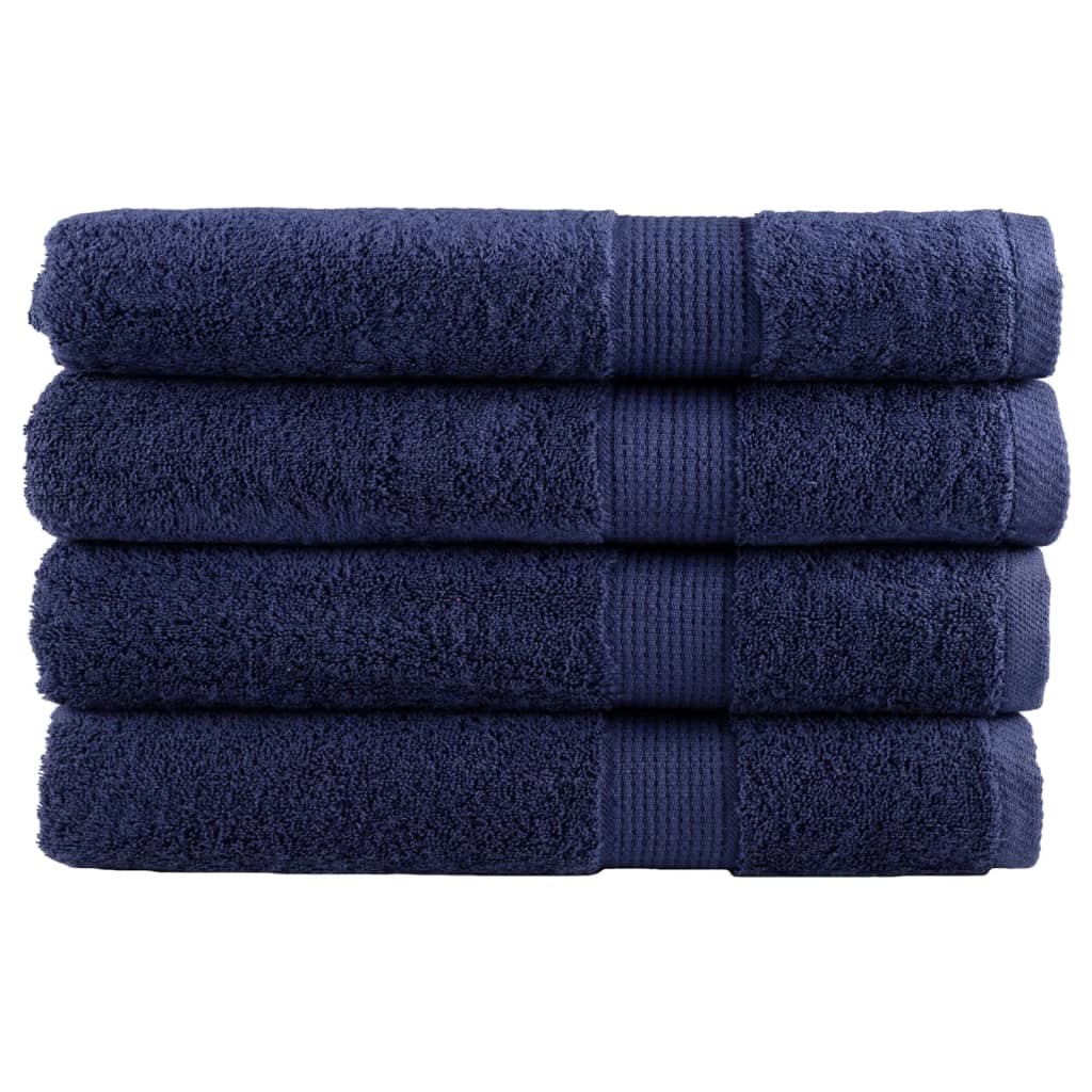 Premium Sauna Towels "SOLUND" 4 pcs Navy Blue 80x200 cm 600 gsm