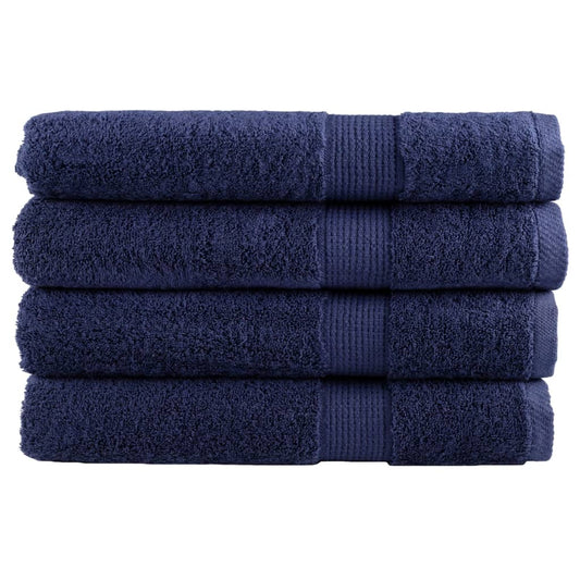 Premium Sauna Towels "SOLUND" 4 pcs Navy Blue 80x200 cm 600 gsm