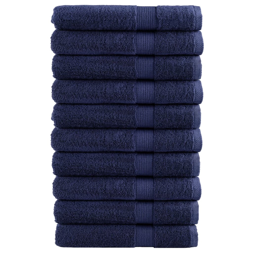Premium Sauna Towels "SOLUND" 10 pcs Navy Blue 80x200 cm 600 gsm