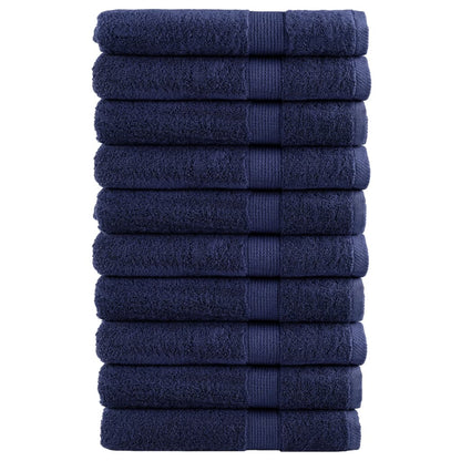 Premium Sauna Towels "SOLUND" 10 pcs Navy Blue 80x200 cm 600 gsm