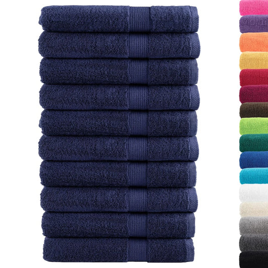 Premium Sauna Towels "SOLUND" 10 pcs Navy Blue 80x200 cm 600 gsm