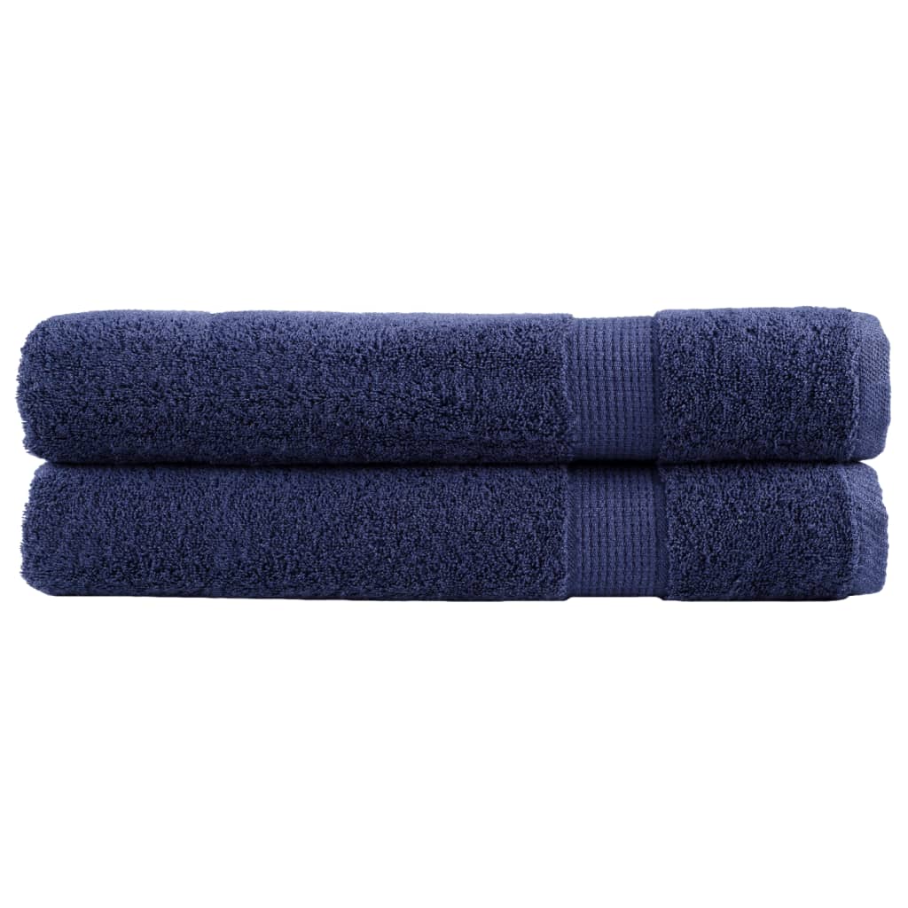 Premium Towels "SOLUND" 2 pcs Navy Blue 100x200 cm 600 gsm
