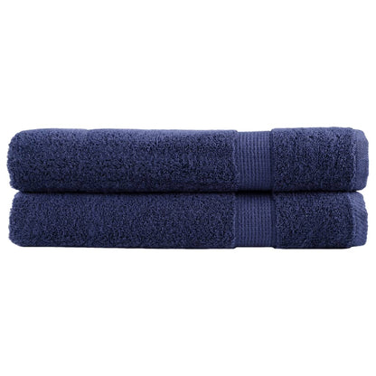 Premium Towels "SOLUND" 2 pcs Navy Blue 100x200 cm 600 gsm
