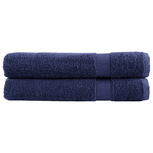 Premium Towels "SOLUND" 2 pcs Navy Blue 100x200 cm 600 gsm