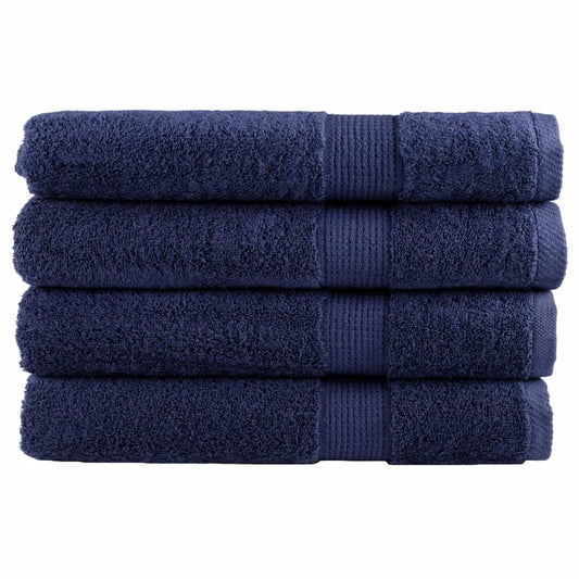 Premium Towels "SOLUND" 4 pcs Navy Blue 100x200 cm 600 gsm