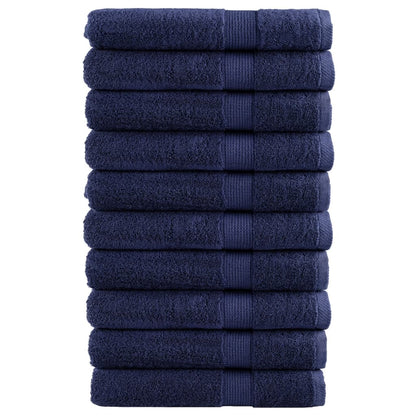 Premium Towels "SOLUND" 10 pcs Navy Blue 100x200 cm 600 gsm