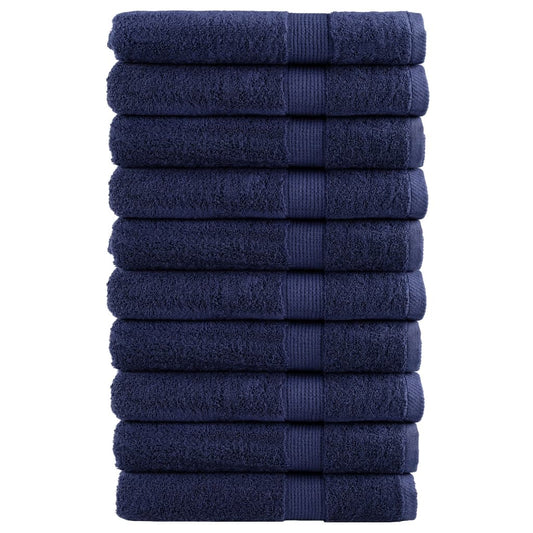 Premium Towels "SOLUND" 10 pcs Navy Blue 100x200 cm 600 gsm