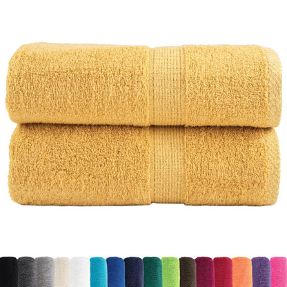 Premium Guest Towels "SOLUND" 2 pcs Gold 30x50 cm 600 gsm